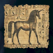 Egyptské hieroglyfy jednorožec