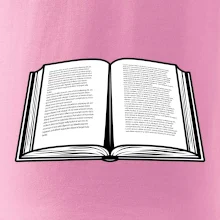 Kniha čiernobiela otvorená s textom