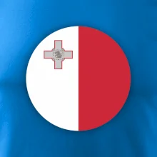 Vlajka Malta guľatá na prsník