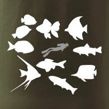 Potápač ryby štvorec