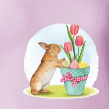 Veľkonočný zajačik tulipány