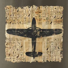Egyptské hieroglyfy lietadlo
