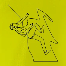 Lezec na skale jedným ťahom