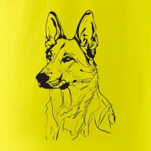 Nemecký ovčiak čierna kresba