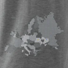 Mapa Európy - srdce v Ukrajine