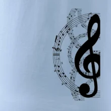 Husľový kľúč a noty