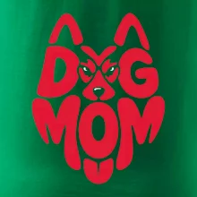 Dog mom nápis v hlavě