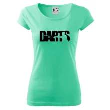 Darts - nápis so šípkarom