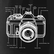 Nákres starý fotoaparát