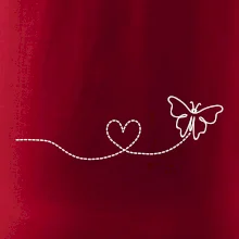 Dráha letu motýľa - srdce