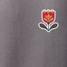 Folklór na prsníku tulipán