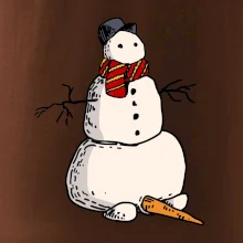 Snehuliak so spadnutým nosom