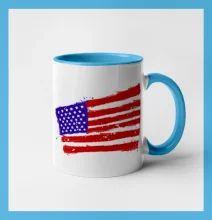 Americká vlajka ohnutá