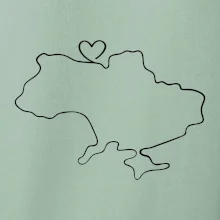 Mapa Ukrajiny - srdce