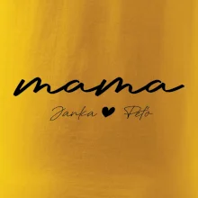 Mama - tričko menami deti písacie