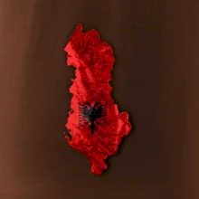 Mapa Albánsko reliéf hôr