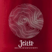 Ještěd - vrstevnice v kruhu