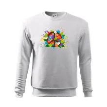 Peace symbol prerastený kvetinami