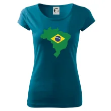 Brazília vlajka v mape