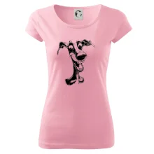 Čiernobiela karikatúra chrt