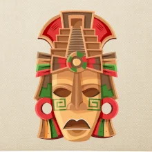 Mayové maska červené uši