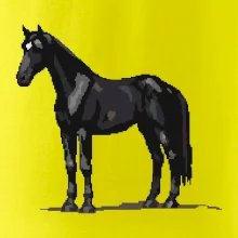 Čierny kôň pixel