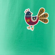 Folklór na prsníku sliepky