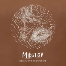 Mikulov - vrstevnice v kruhu