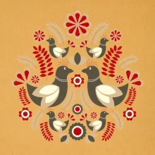 Folklór - hnedé vtáčiky