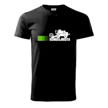 Kombajnista zelená a žltá Kombajnista zelená a žltá