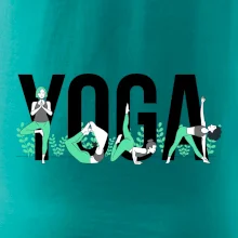 Yoga nápis farebný