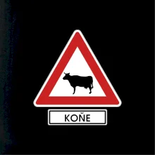 Dopravní značka - Pozor koně / kráva