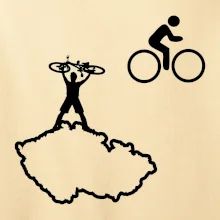 Mapa ČR + kolo na prsu Mapa ČR + kolo na prsu