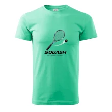 Squashová raketa a černý míček eat sleep repeat