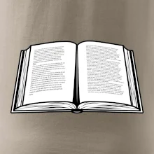 Kniha čiernobiela otvorená s textom