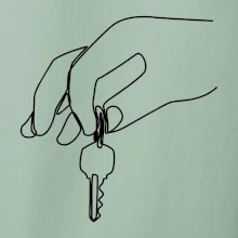 Kľúče a ruka jedným ťahom