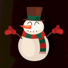 Vianočný snehuliak