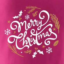 Merry christmas - nápis guľatý