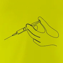 Ruka a injekcia jedným ťahom