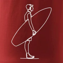 Surfer stojaci jedným ťahom