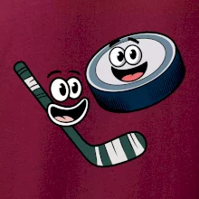 Parové tričko - Puk a hokejka