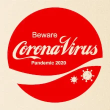 Corona virus pandemic logo