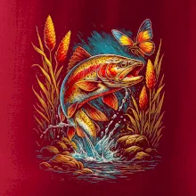 Obrázok pstruh a motýľ