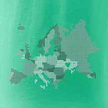 Mapa Európy - srdce v Ukrajine