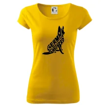 Nemecký ovčiak sediaci napis