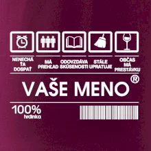 Vaše meno - čiarový kód