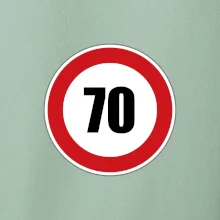 Dopravná značka - obmedzenie rýchlosti 70