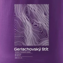 Gerlachovský štít - vrstevnice v obdĺžniku
