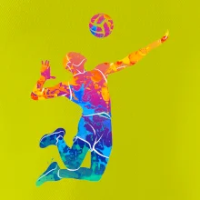 Volejbalista splash s loptou