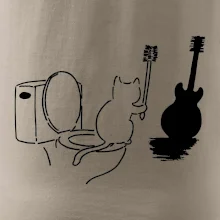 Mačka a gitara WC